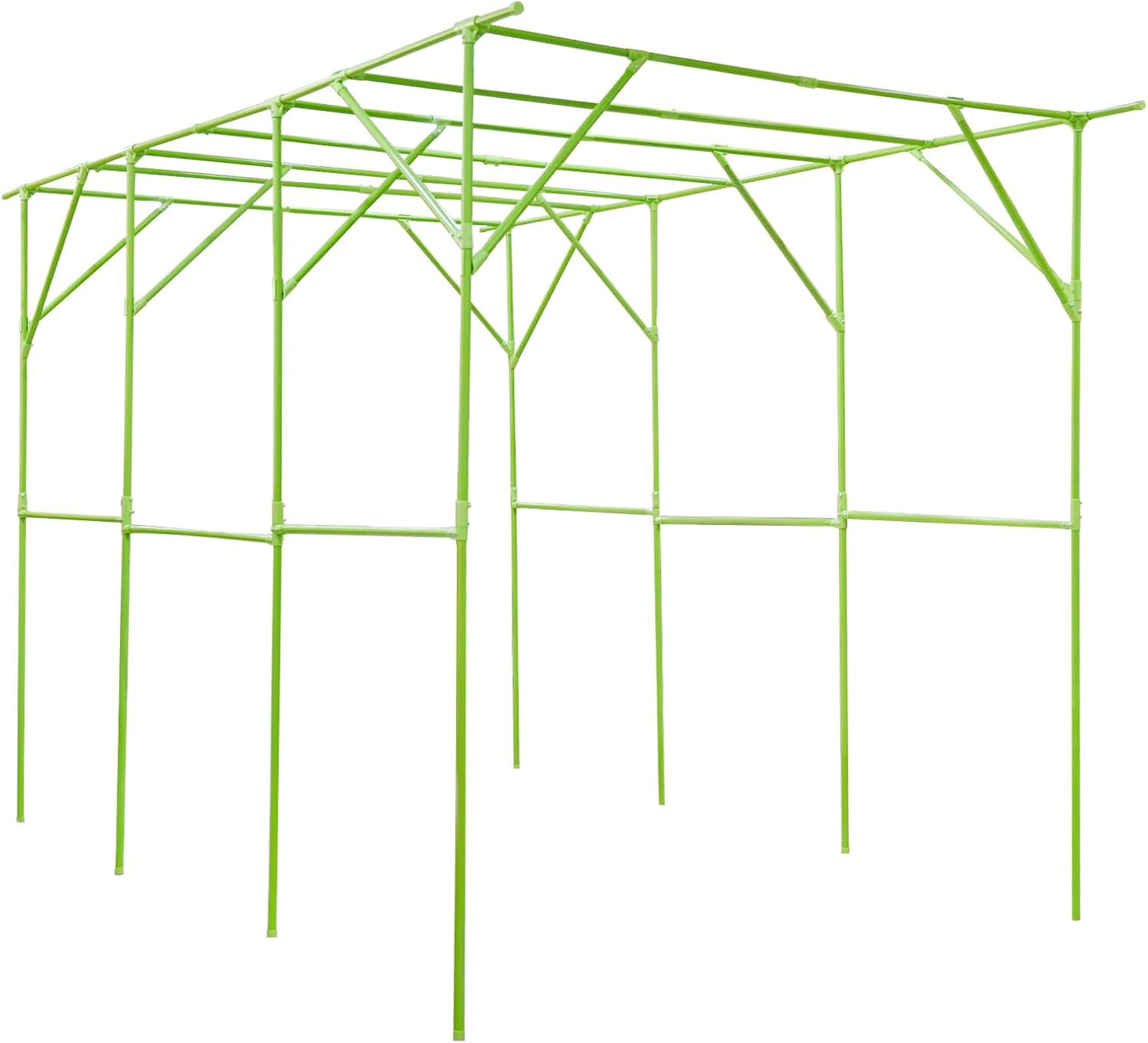 Large Grape Vine Trellis, Large Outdoor Garden Arch Trellis, Outdoor Plant Stand, Plant Climbing Display Rack for Courtyard and Garden Decoration (Green, 9.84*6.56*7.54ft/118.11*78.74*90.55inch)
