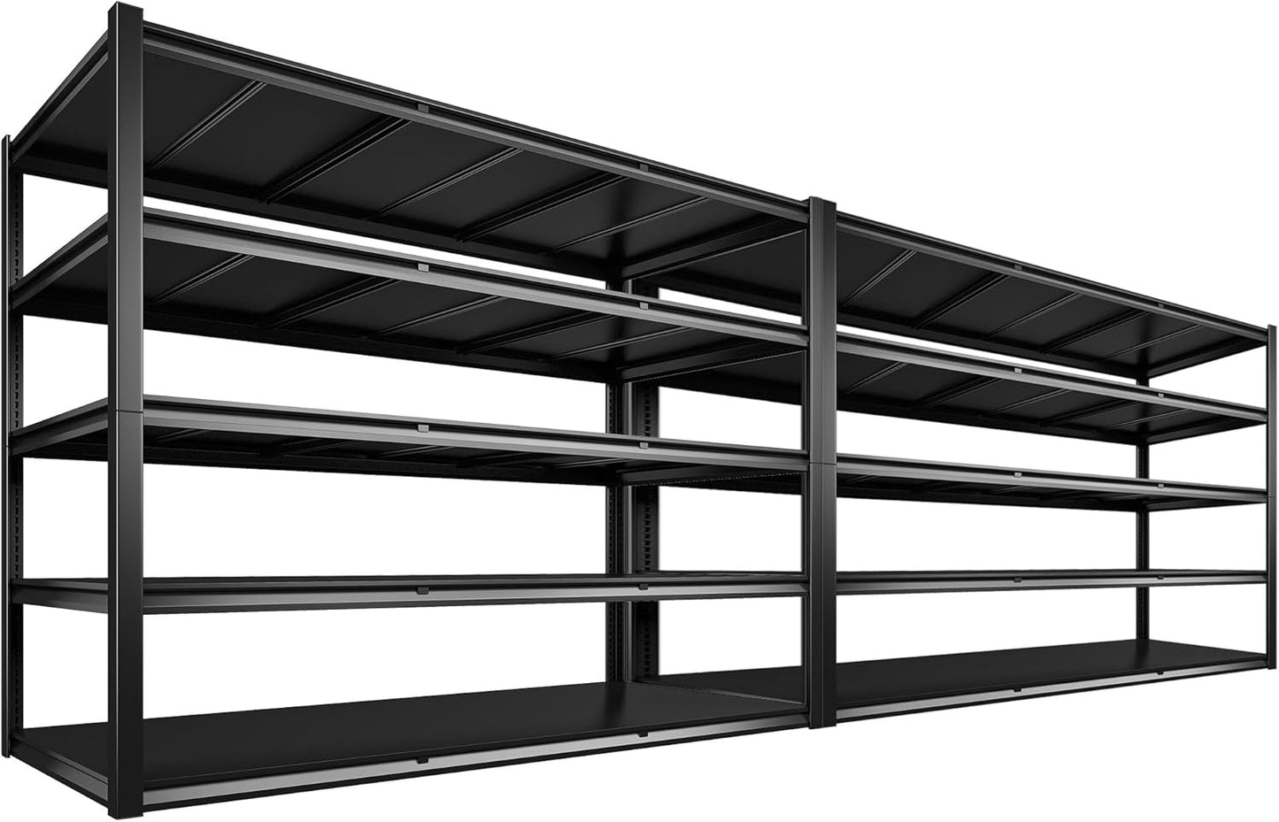 REIBII 60" W Garage Shelving 3000LBS Garage Shelving Heavy Duty Storage Shelves, 5 Tier Metal Shelves, Adjustable Industrial Shelf for Warehouse, Basement, Pantry, 60" W x 24" D x 72" H