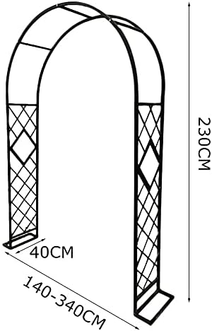 Heavy Duty Garden Arch Rose Archway, for Outdoors Garden Arbor for Various Climbing Plant, Rose Arch, Easy Assembly,Copper-220×230cm