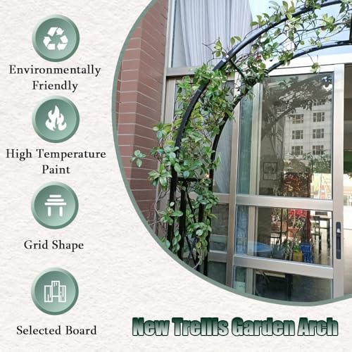 Heavy Duty Garden Arch Pavilion - White Wedding Arbor & Climbing Plant Trellis, Weather Resistant Pergola for Backyard & Lawn Decorations, 71" W x 90.5" H