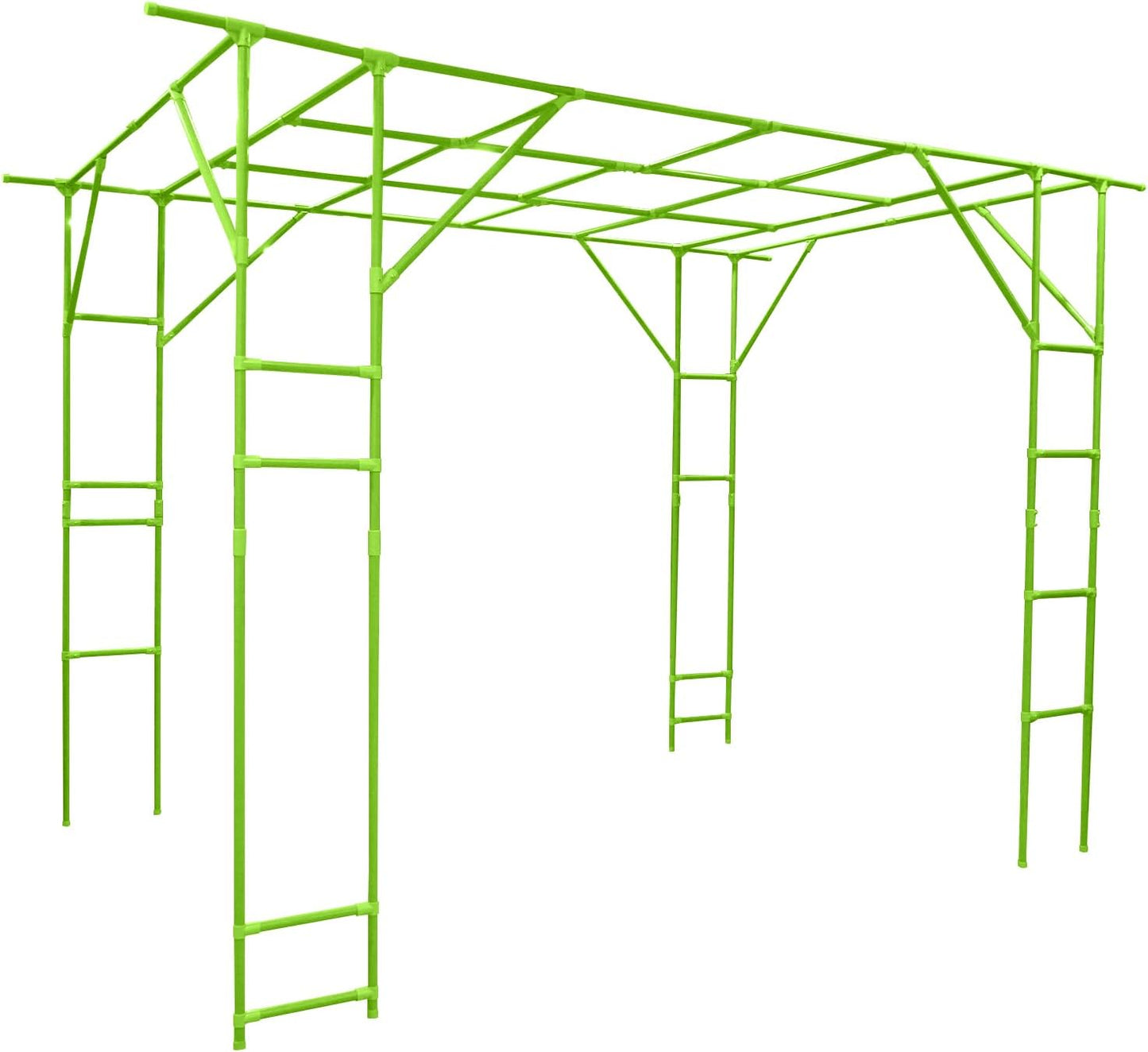 Large Grape Vine Trellis, Large Outdoor Garden Arch Trellis, Outdoor Plant Stand, Plant Climbing Display Rack for Courtyard and Garden Decoration (Green, 9.84*6.56*7.54ft/118.11*78.74*90.55inch)