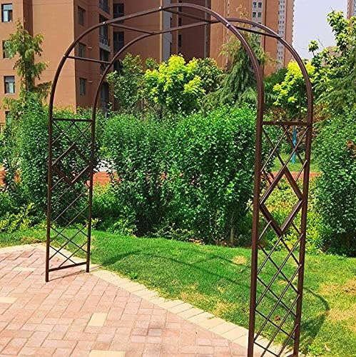 Heavy Duty Garden Arch Rose Archway, for Outdoors Garden Arbor for Various Climbing Plant, Rose Arch, Easy Assembly,Copper-220×230cm