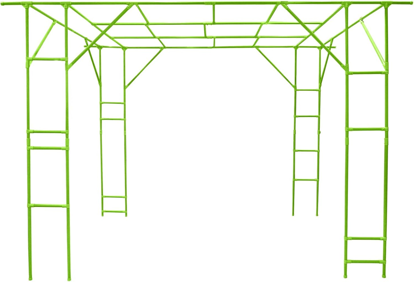 Large Grape Vine Trellis, Large Outdoor Garden Arch Trellis, Outdoor Plant Stand, Plant Climbing Display Rack for Courtyard and Garden Decoration (Green, 9.84*6.56*7.54ft/118.11*78.74*90.55inch)