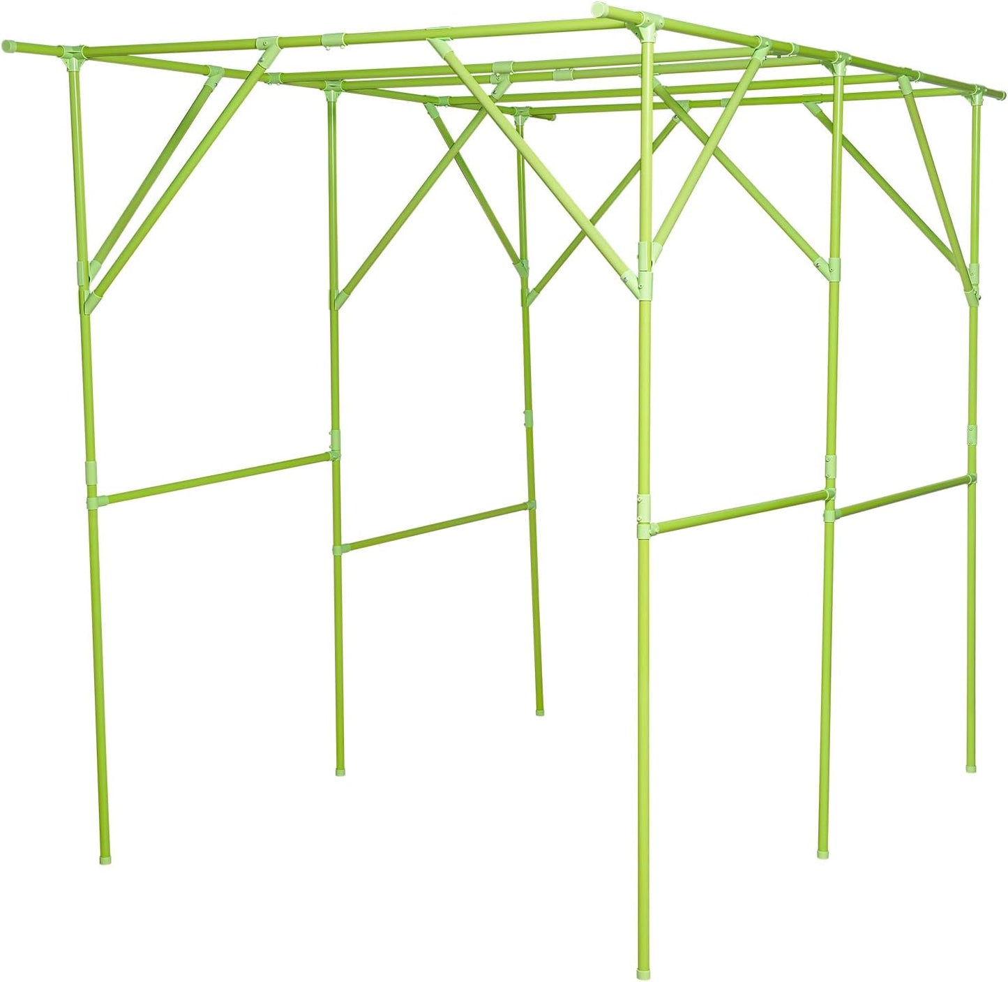 Large Grape Vine Trellis, Large Outdoor Garden Arch Trellis, Outdoor Plant Stand, Plant Climbing Display Rack for Courtyard and Garden Decoration (Green, 9.84*6.56*7.54ft/118.11*78.74*90.55inch)