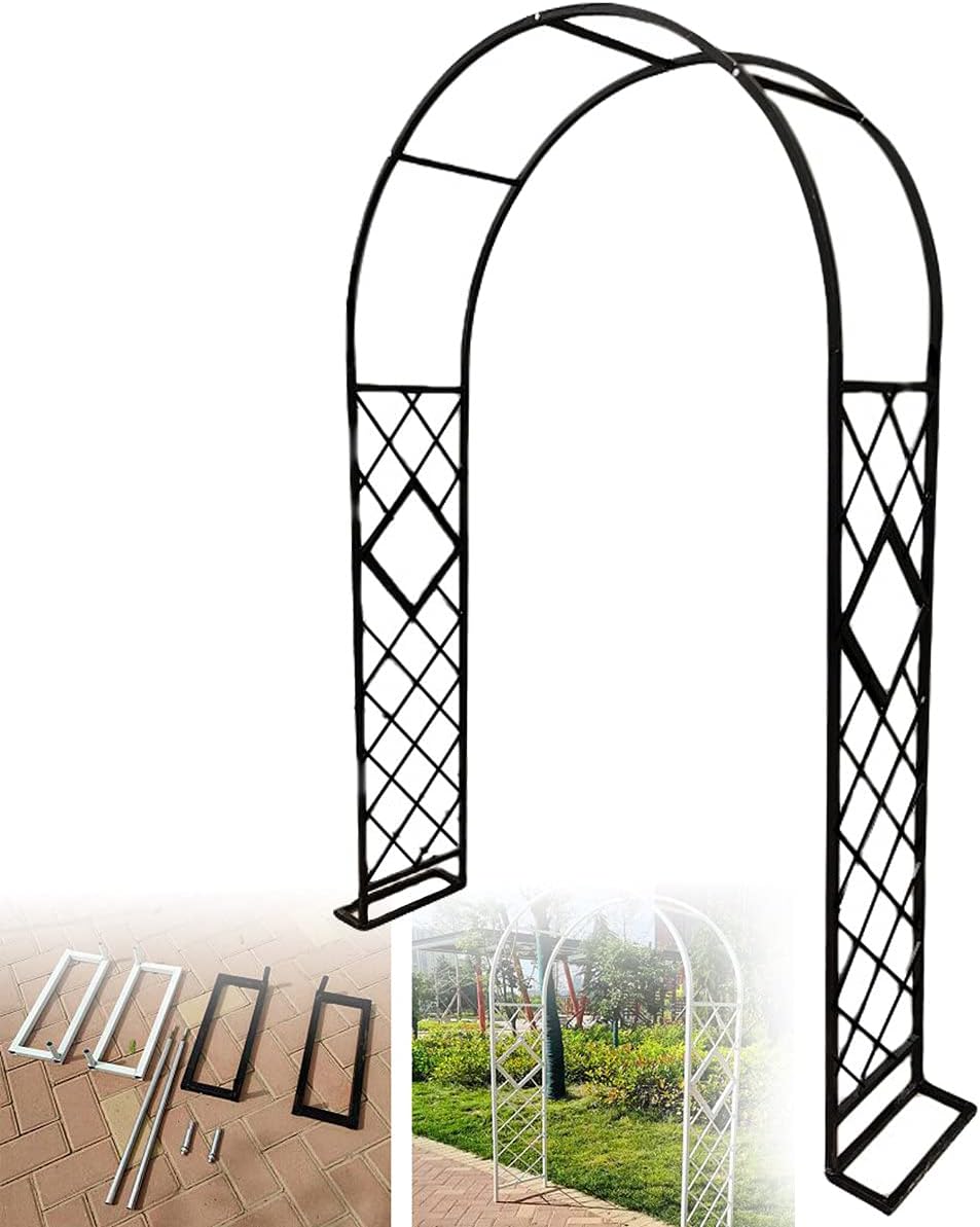 Heavy Duty Garden Arch Rose Archway, for Outdoors Garden Arbor for Various Climbing Plant, Rose Arch, Easy Assembly,Copper-220×230cm