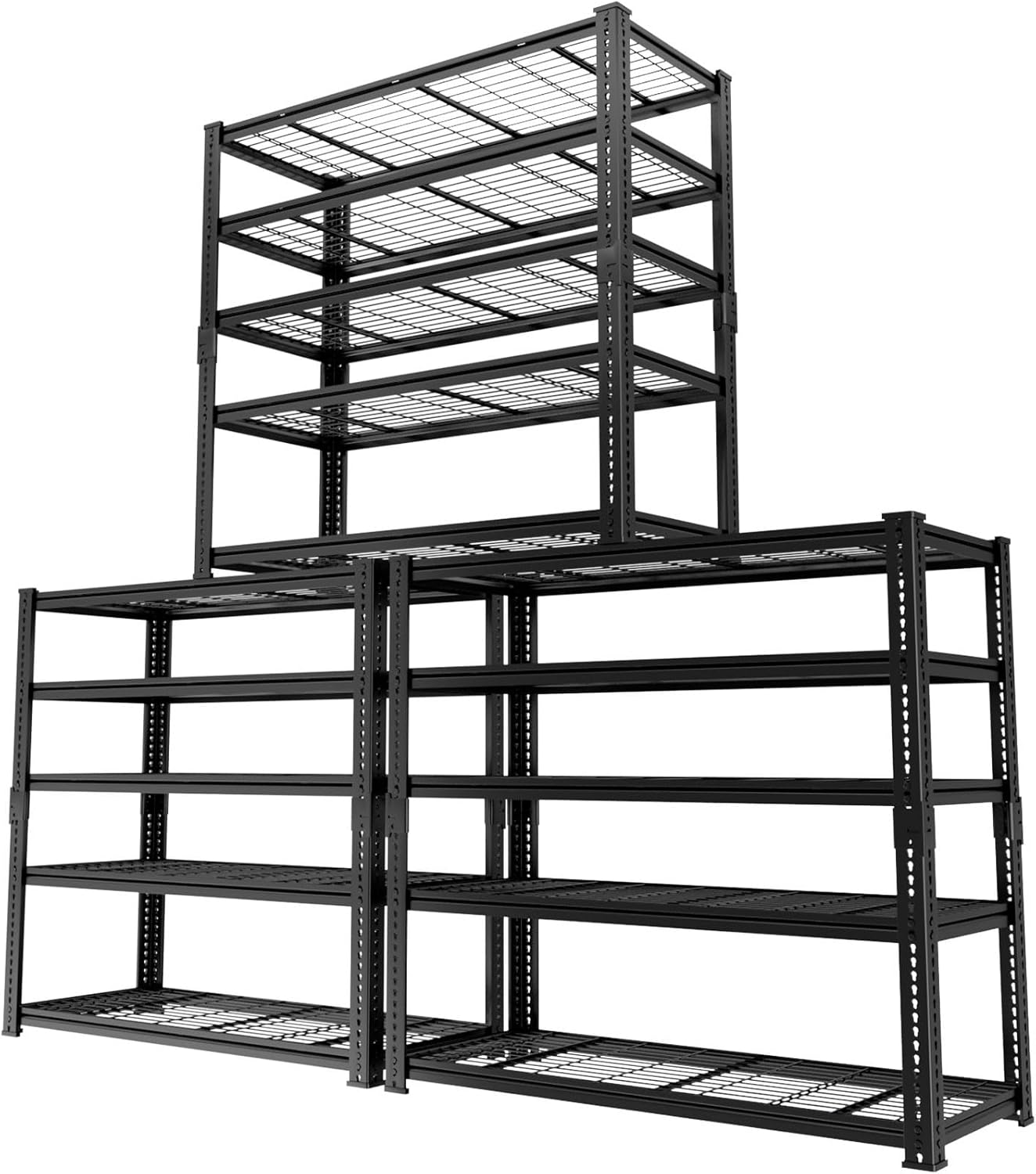 Storage Shelves, Garage Shelving Heavy Duty 3300 LBS Capacity, 60"L x 24"W x 78"H Adjustable Metal Shelving Organizer Wire Rack, 5 Tier Utility Shelf Unit for Pantry Closet Warehouse Organization