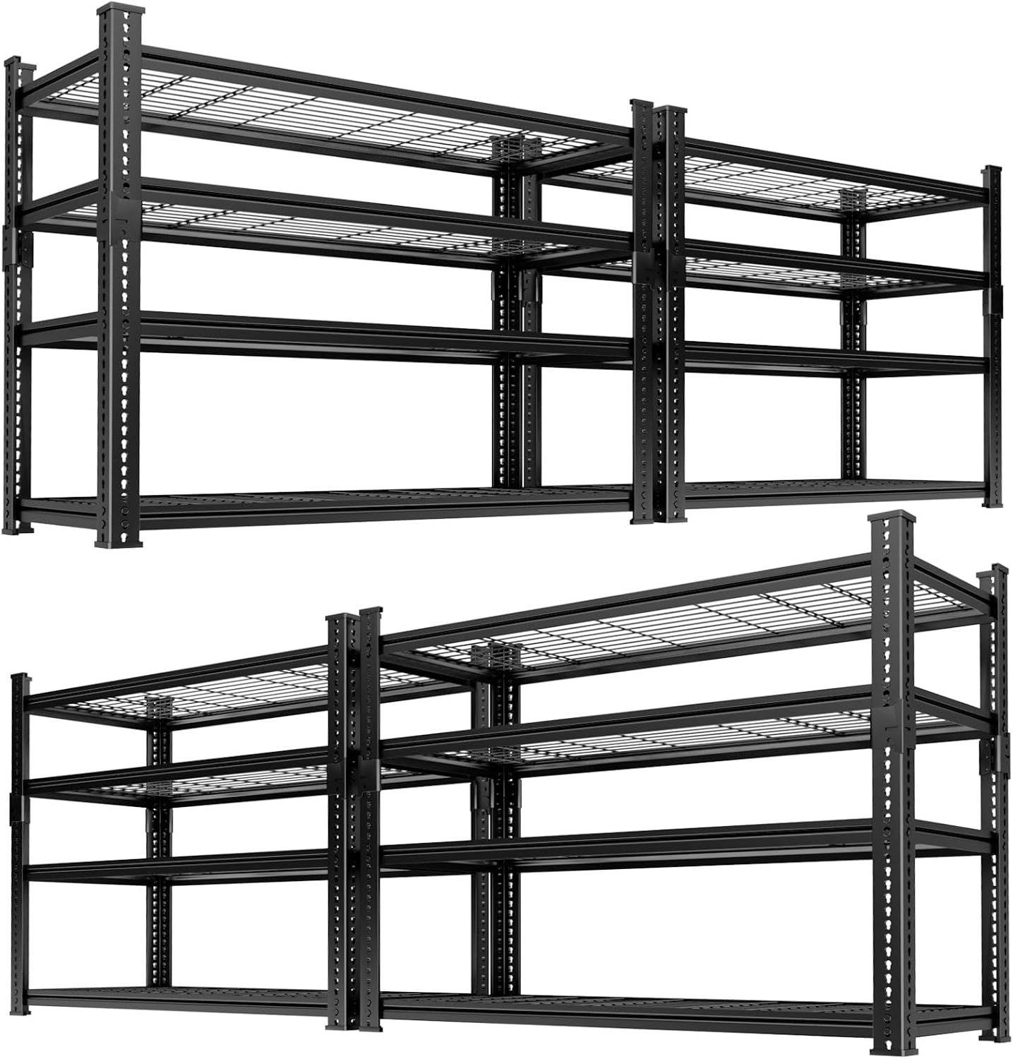 Storage Shelves, Garage Shelving Heavy Duty 3300 LBS Capacity, 60"L x 24"W x 78"H Adjustable Metal Shelving Organizer Wire Rack, 5 Tier Utility Shelf Unit for Pantry Closet Warehouse Organization