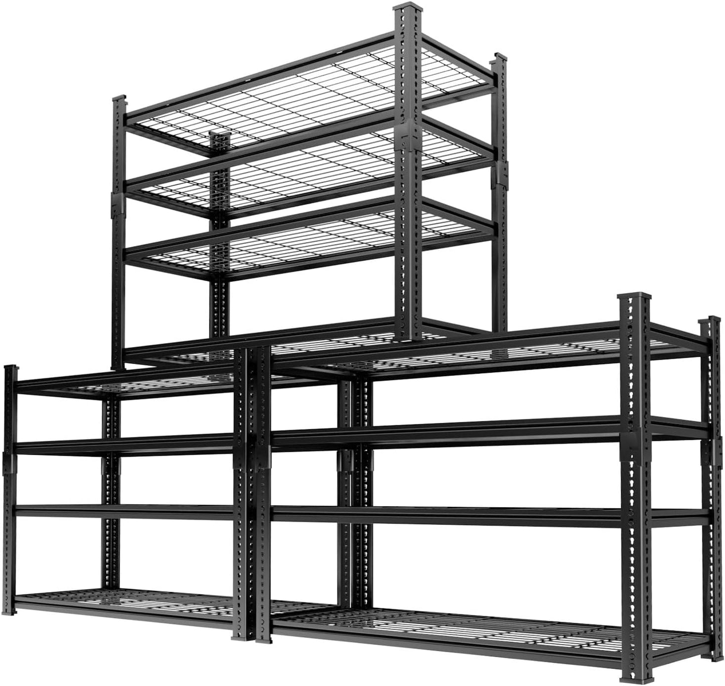 Storage Shelves, Garage Shelving Heavy Duty 3300 LBS Capacity, 60"L x 24"W x 78"H Adjustable Metal Shelving Organizer Wire Rack, 5 Tier Utility Shelf Unit for Pantry Closet Warehouse Organization