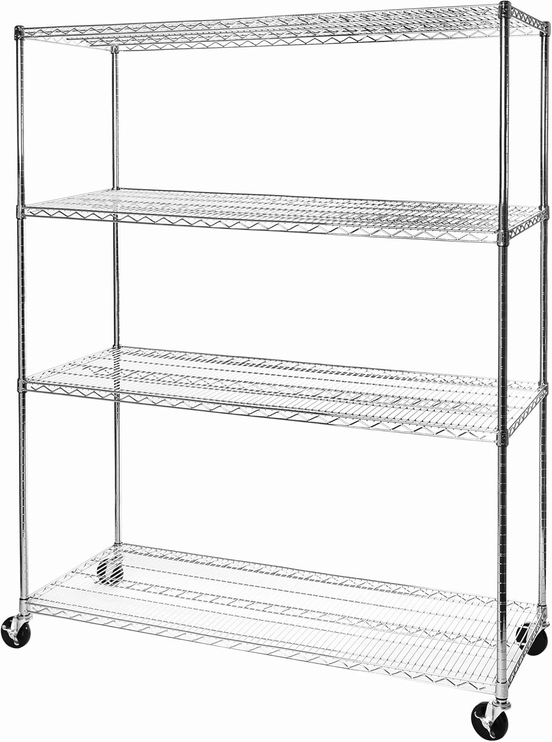 Seville Classics UltraDurable Heavy Duty NSF Solid Steel Wire Rack Storage Unit Organizer for Garage, Warehouse, Office, Restaurant, Classroom, Kitchen, 5-Tier Shelving, 60" W x 18" D