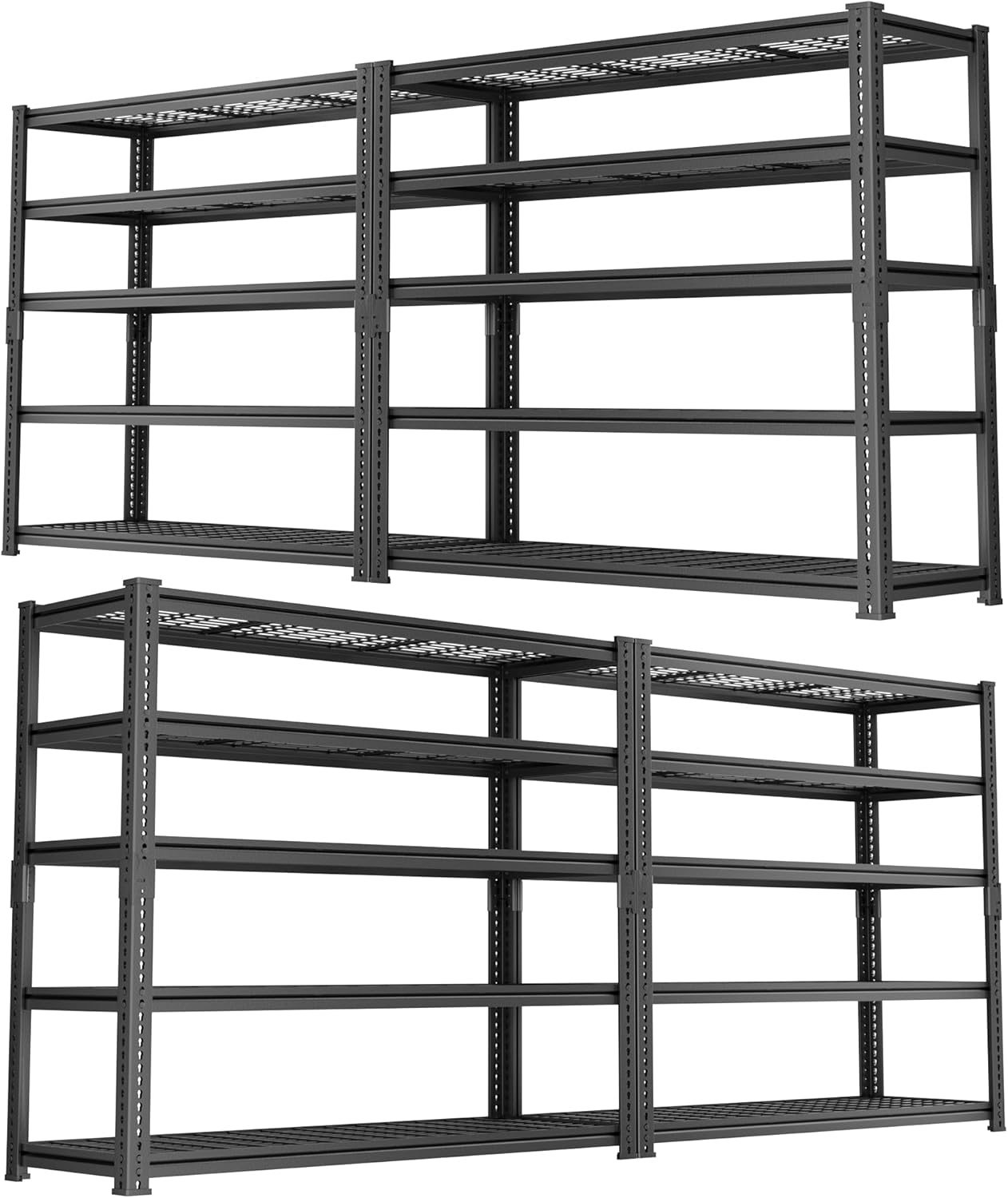 Storage Shelves, Garage Shelving Heavy Duty 3300 LBS Capacity, 60"L x 24"W x 78"H Adjustable Metal Shelving Organizer Wire Rack, 5 Tier Utility Shelf Unit for Pantry Closet Warehouse Organization