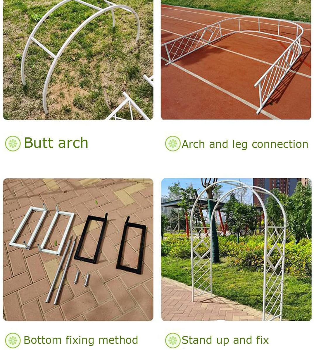 Heavy Duty Garden Arch Rose Archway, for Outdoors Garden Arbor for Various Climbing Plant, Rose Arch, Easy Assembly,Copper-220×230cm