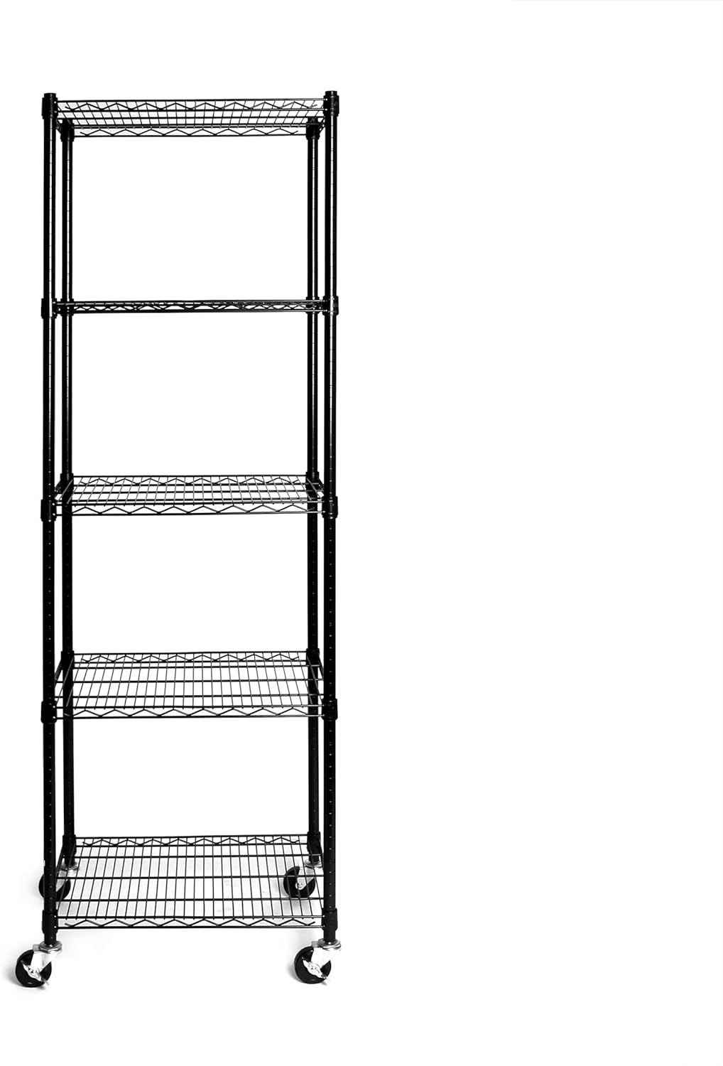 Seville Classics UltraDurable Heavy Duty NSF Solid Steel Wire Rack Storage Unit Organizer for Garage, Warehouse, Office, Restaurant, Classroom, Kitchen, 5-Tier Shelving, 48" W x 18" D