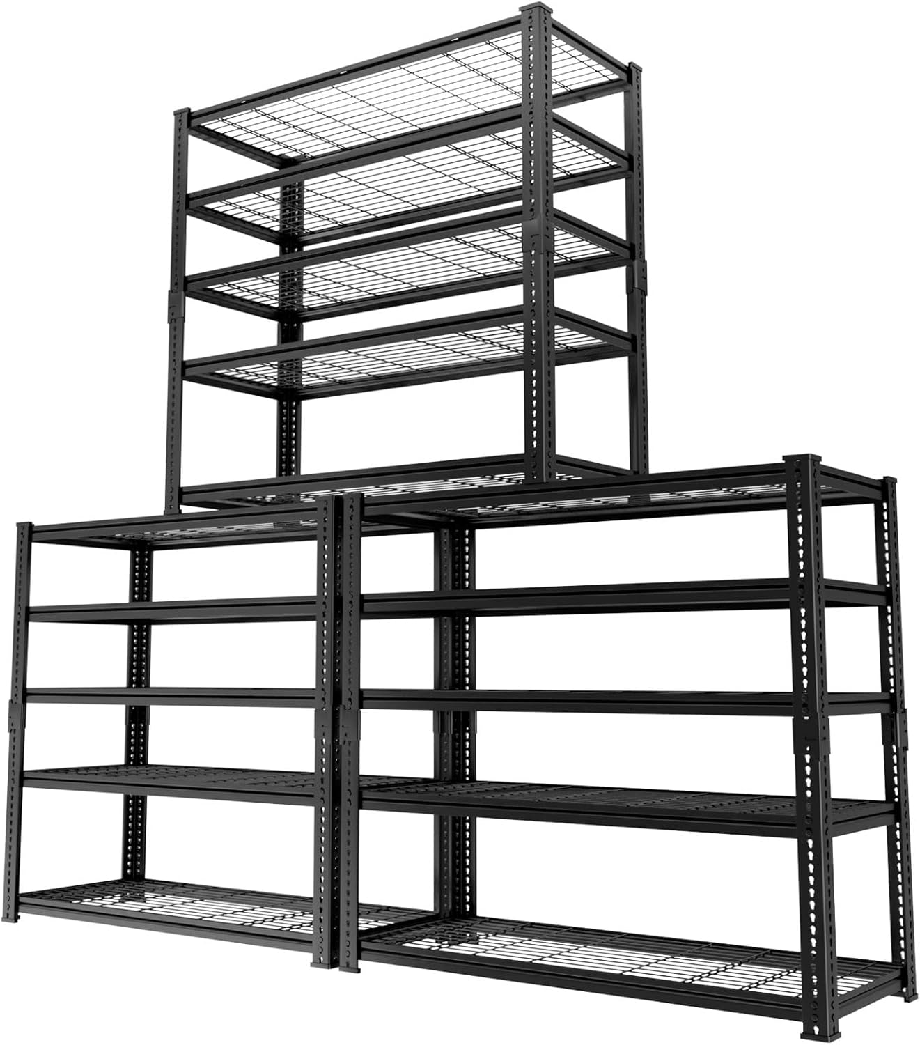Storage Shelves, Garage Shelving Heavy Duty 3300 LBS Capacity, 60"L x 24"W x 78"H Adjustable Metal Shelving Organizer Wire Rack, 5 Tier Utility Shelf Unit for Pantry Closet Warehouse Organization
