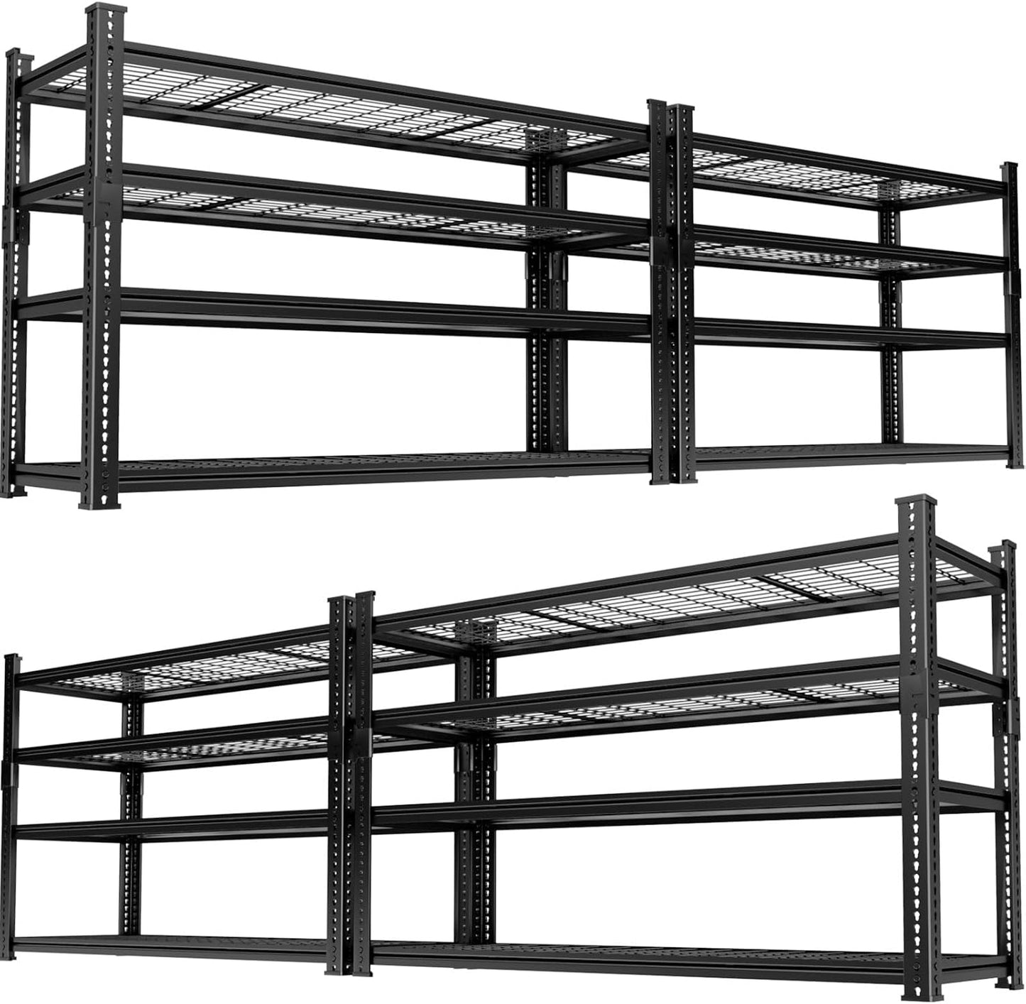Storage Shelves, Garage Shelving Heavy Duty 3300 LBS Capacity, 60"L x 24"W x 78"H Adjustable Metal Shelving Organizer Wire Rack, 5 Tier Utility Shelf Unit for Pantry Closet Warehouse Organization