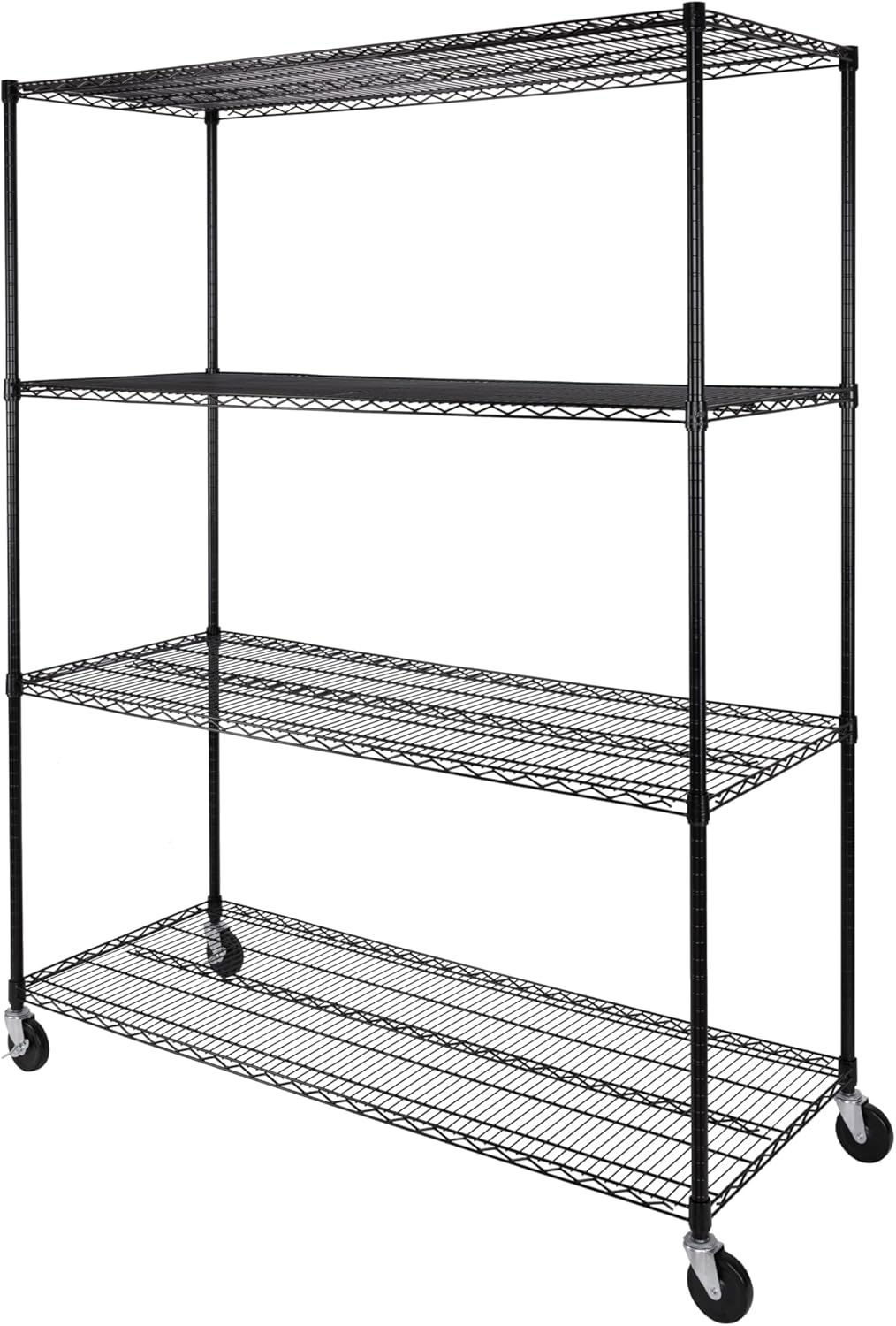 Seville Classics UltraDurable Heavy Duty NSF Solid Steel Wire Rack Storage Unit Organizer for Garage, Warehouse, Office, Restaurant, Classroom, Kitchen, 5-Tier Shelving, 60" W x 18" D