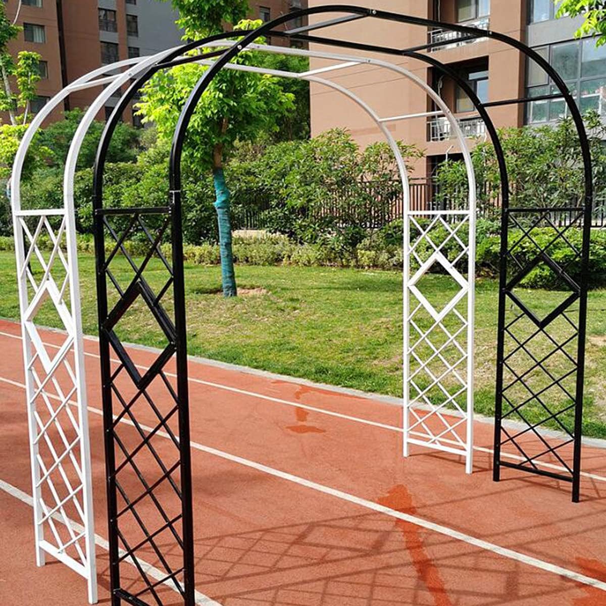 Heavy Duty Garden Arch Rose Archway, for Outdoors Garden Arbor for Various Climbing Plant, Rose Arch, Easy Assembly,Copper-220×230cm