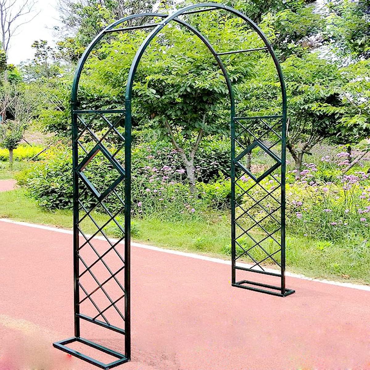 Heavy Duty Garden Arch Rose Archway, for Outdoors Garden Arbor for Various Climbing Plant, Rose Arch, Easy Assembly,Copper-220×230cm