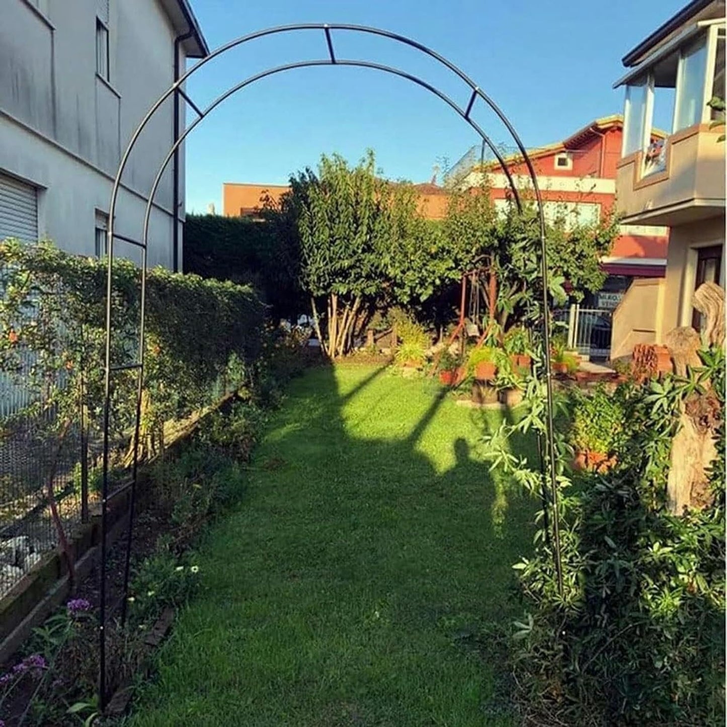 Garden Tree Arch Metal Arch, Used for Climbing Plants, Independent Tree Frame Pavilion Garden Arch(Schwarz,W3M*H2.2M)