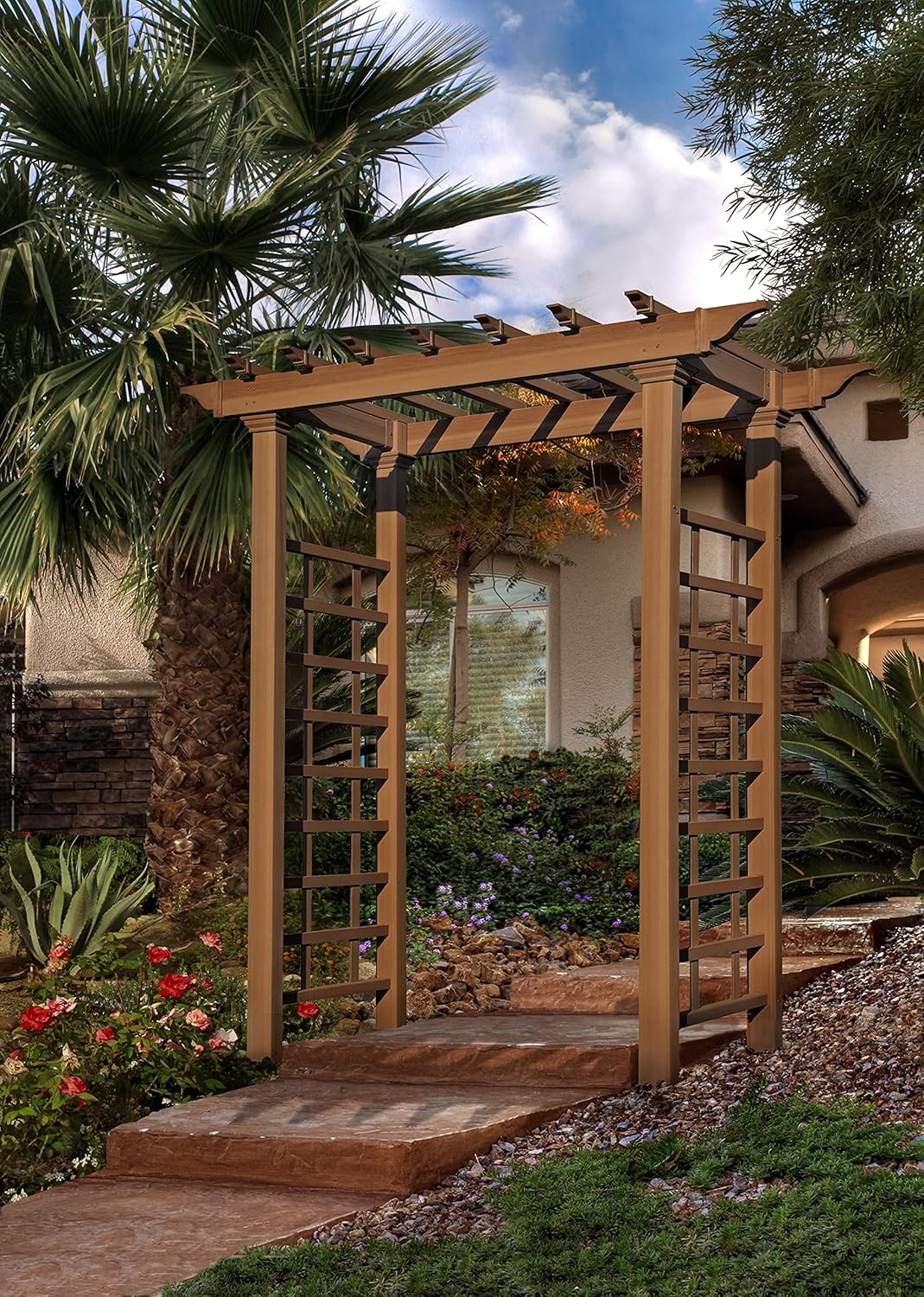 vita Carolina 57 inchW x 88 inchH Composite Vinyl Arbor