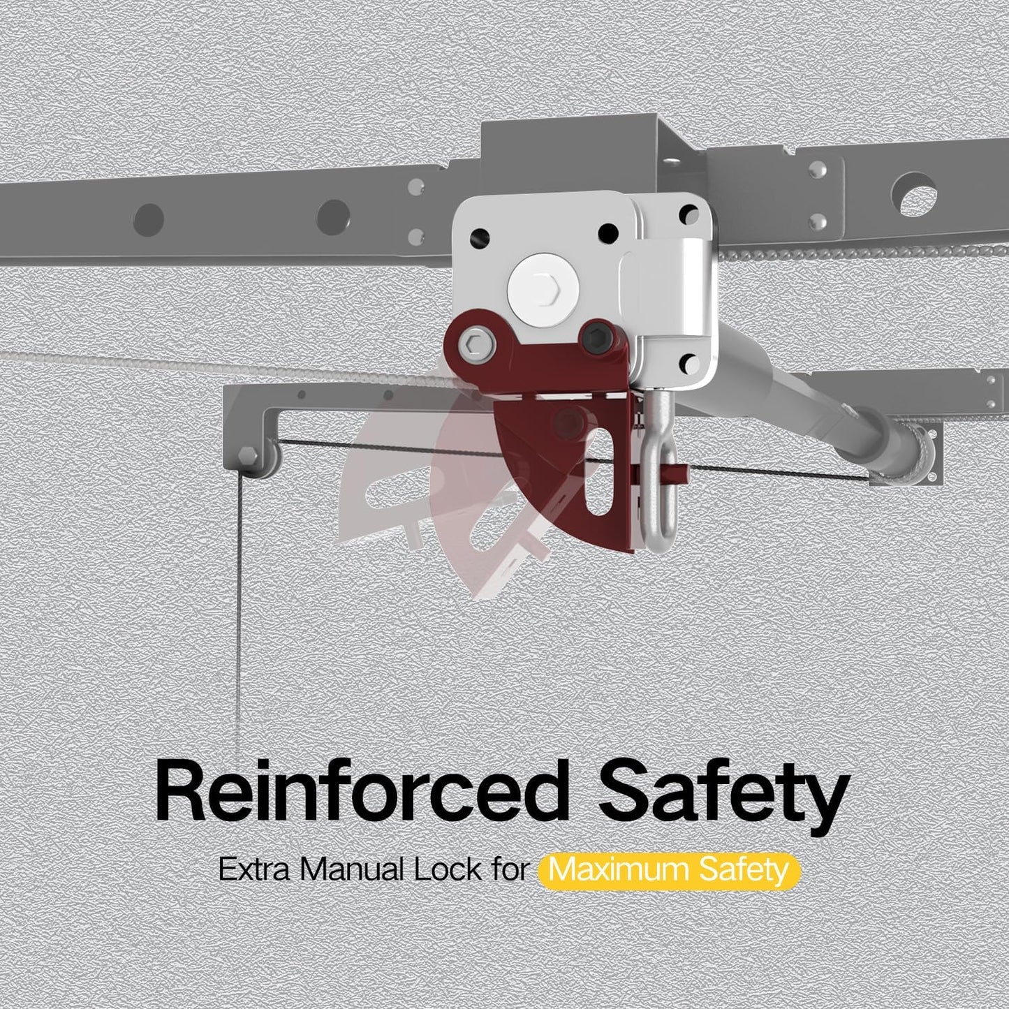 Overhead Garage Storage Rack for 10-12 ft Ceiling, Heavy-duty 4x4 FT Garage Ceiling Storage Racks with Safety Lock, Ideal for Storage Mounted Lift System and Storage Organizer, 250lbs Capacity